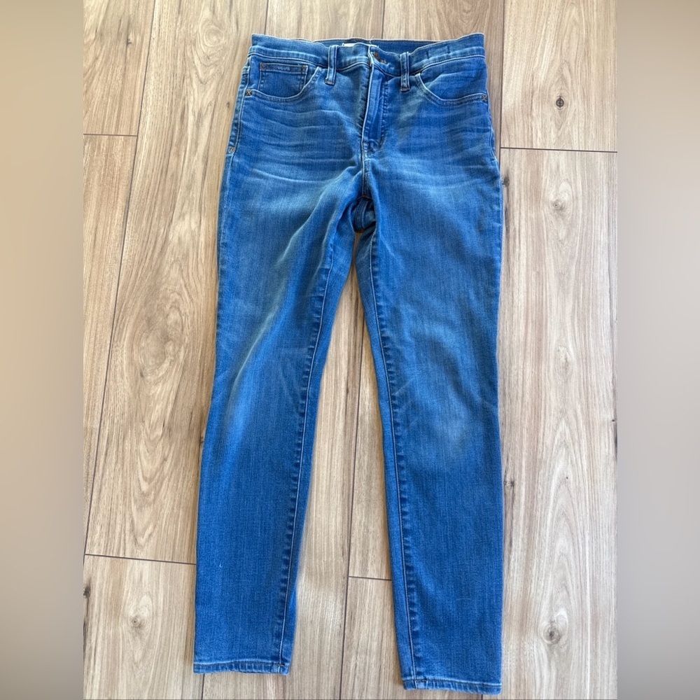 Madewell 9" High Rise Skinny Blue Denim Jeans Womens Size 28 Stretch